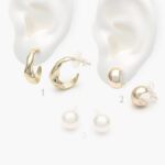 Aretes Chapa de Oro Lisos 0500