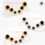 Set Aretes Acero Inoxidable Números Romanos 25