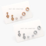 Set Aretes Acero Inoxidable Números Romanos 26