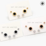 Set Aretes Acero Inoxidable Número Romanos 31