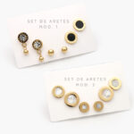 Set Aretes Acero Inoxidable Números Romanos 37