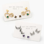 Set Aretes Acero Inoxidable 38