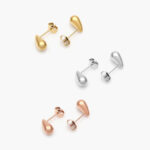 Broqueles Acero Inoxidable Gotas 10mm. 0021