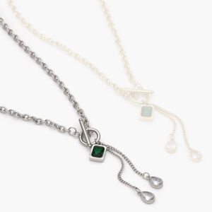 Collar Acero Inoxidable Zirconias 465