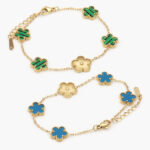 Pulso Acero Inoxidable Flores Esmalte 492