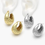 Arracadas Chapa de Oro/Rodio 813