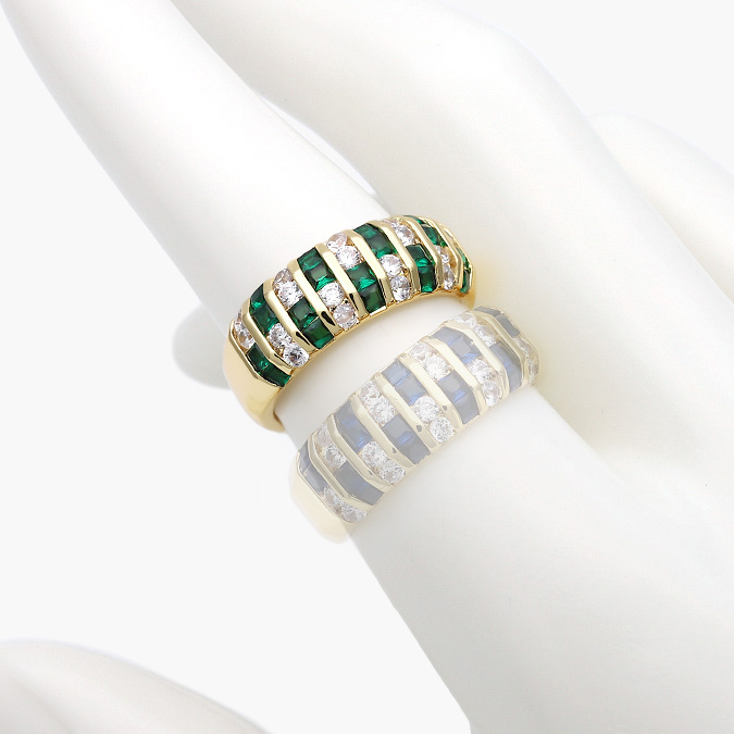 CTB1034 Anillo Chapa de Oro Zirconia 1034 - Image 1