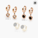 Arracadas Acero Inoxidable Números Romanos 175
