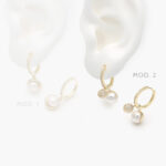 Hoops Chapa de Oro Perlas 796