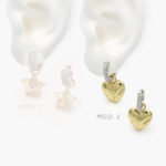 Hoops Chapa de Oro Corazones/Estrellas 811