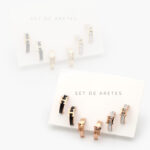 Set Aretes Acero Inoxidable H 33