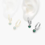 Hoops Chapa de Oro/Rodio Corazones 817