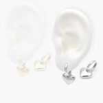 Hoops Chapa de Oro/Rodio Corazones 789