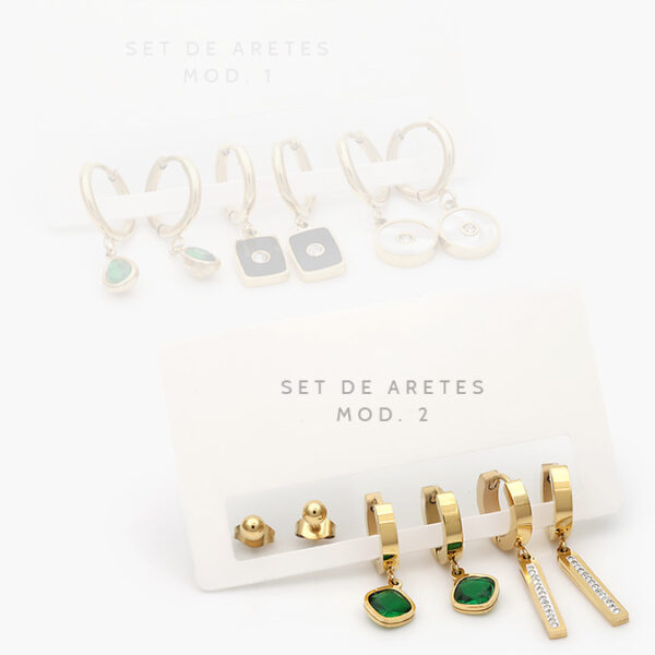 Set Aretes Acero Inoxidable 36 - Image 1