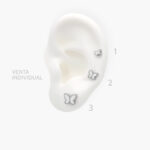 Piercing Acero Inoxidable Mariposas Esmalte 214