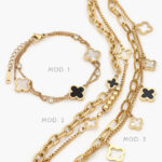 Pulso Doble Acero Inoxidable Flores 517