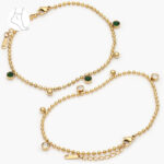 Tobillera Acero Inoxidable Zirconia 15