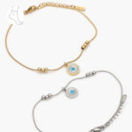 Tobillera Acero Inoxidable Ojo Turco 18