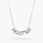 Nombre Personalizado Chapa de Rodio Letras de Globo