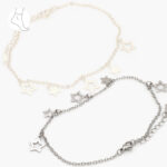 Tobillera Acero Inoxidable Estrellas 17