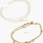 Tobillera Acero Inoxidable Mariposas/Flores 35