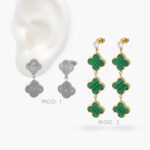 Aretes Acero Inoxidable Flores 122