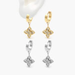 Hoops Acero Inoxidable Flor Madre Perla 191