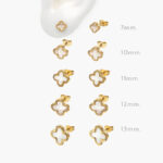 Broqueles Acero Inoxidable Flor Esmalte 45