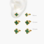 Broqueles Acero Inoxidable Flores Esmalte 47