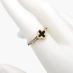 Anillo Acero Inoxidable Flor Esmalte 0390