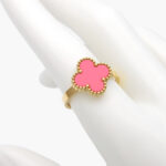 Anillo Acero Inoxidable Flor Esmalte 0397
