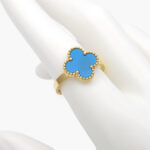 Anillo Acero Inoxidable Flor Esmalte 0400