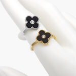 Anillo Acero Inoxidable Flor Esmalte 0402