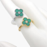 Anillo Acero Inoxidable Flor Esamlte 0403