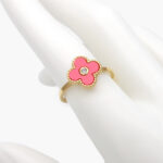 Anillo Acero Inoxidable Flor Esmalte 0405