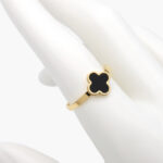 Anillo Acero Inoxidable Flor Esmalte 0406