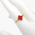 Anillo Acero Inoxidable Flor Esmalte 0408