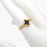 Anillo Acero Inoxidable Flor Esmalte 0410