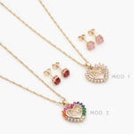 Set Chapa de oro Corazón LOVE 4979