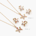 Set Chapa de oro Estrella Perla 5588