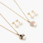 Set Chapa de oro Corona Perla 5837