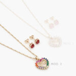 Set Chapa de oro Corazón LOVE 4979