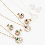 Set Chapa de oro Perlas 5593