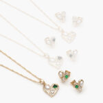 Set Chapa de oro Corazón Perla 5601