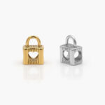 Dije Acero Inoxidable Corazón Candado 0244