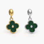 Dije Acero Inoxidable Flor Esmalte 495