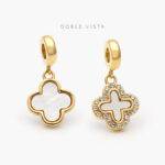 Dije Acero Inoxidable Flor Madre Perla 503