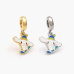 Dije Acero Inoxidable Conejo Esmalte 513