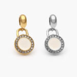 Dije Acero Inoxidable Candado Zirconias 565