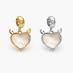 Dije Acero Inoxidable Corazón Madre Perla 568